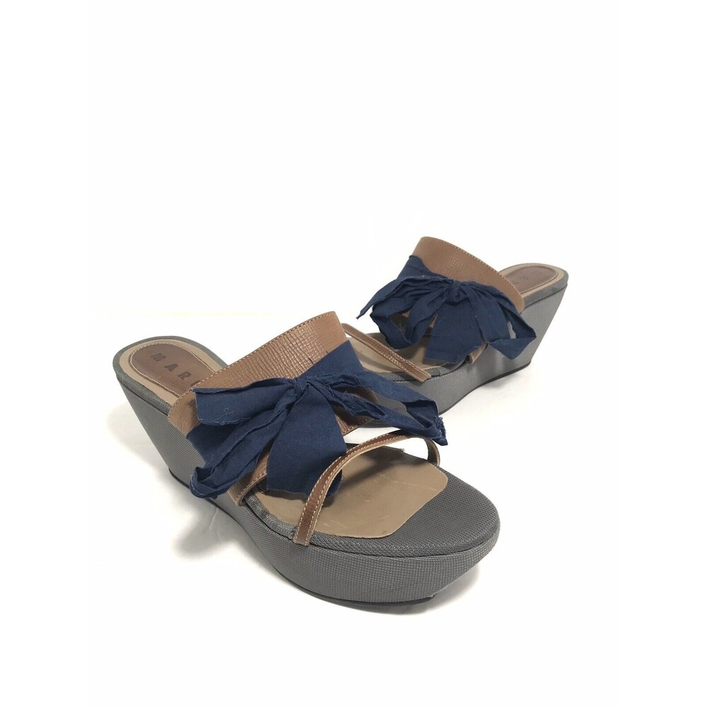 Marni Womens Wedges Heeled Size 37 Made In Italy